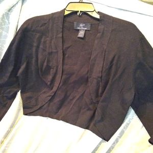 Cardigan/Shrug 3/4 sleeve black sz XL